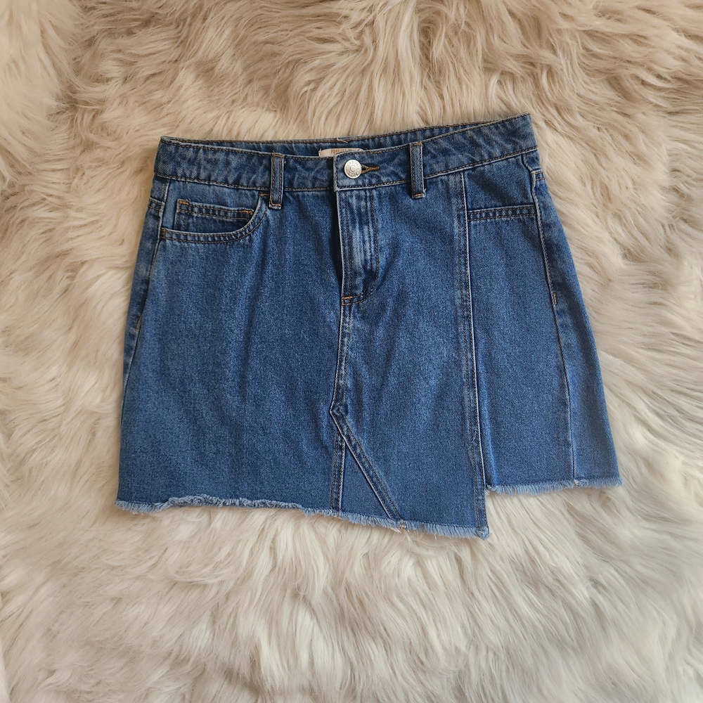 Girls Forever 21 Asymmetrical Denim Skirt
